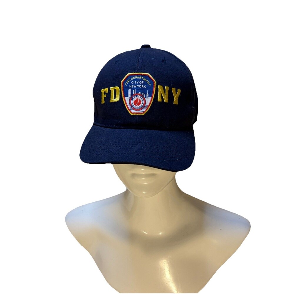 FDNY Fire Dept. City of New York NY Adult Navy Blue Embroidered Adjustable Hat